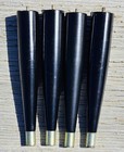 Vtg Midcentury Wooden Metal Tip Tapered  Screw Furniture Legs 9 Inch Set Of 4  