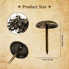 200pcs Antique Upholstery Tacks - Decorative Nails For Hanging  Heavy Duty Th   