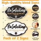 Funny No Soliciting Sign For House 3 5  X 5 5   Black   White 