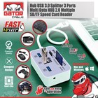 Usb 3 0 Card Reader Hub 3-usb-a Port Multi Memory Ms Micro Sd M2 Tf Slot Adapter