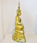 Vintage   Chinese Tibetan Or Thai Gold Gilt Cast Metal Buddha   19 5   