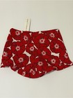 Janie And Jack Red Floral Ruffle-hem High-waist Shorts