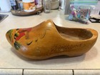 Wooden Dutch Clog Shoe Souvenir Made In Holland Hand-painted Windmill Scene