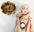 Antique German 3-1 2  Child Or Teen All Bisque 1 12 Dollhouse Doll W  Loose Hair