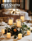 24 Pack Ivory Flickering Led Flameless Votive Candles - Safe   Elegant