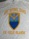 Vintage 1980s Army National Guard Us Virgin Islands Gray T Shirt M