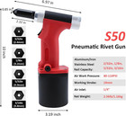 Heavy Duty Air hydraulic Rivet Gun Professional Riveting Tool 1 4  Air Power Too