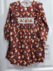 Bonnie Jean Baby Girls 3 Month-6x Thanksgiving Long Sleeve Smocked Pumpkin Dress