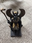 Anubis Statue  Egyptian God On Throne  Cold Cast Bronze Figurine