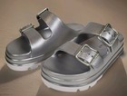 J slides Women s Platform Slide Sandals Silver  Beach Slides In Multiple Sizes 
