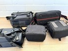 Lot Of 5 Vintage Camera Cases Bags  Padded  Compartments  Nikon  Lowepro    More