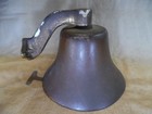 Antique Bronze Ship Bell With Wall Mount     Nautical Maritime Hardware