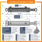 1 5x6 Hydraulic Cylinder-1 5  Bore  6  Stroke -welded Cross Tube Cylinder new 
