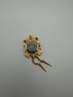 Vintage Lind 14kge Rhinestone Cuckoo Clock Quartz Watch Brooch Pendant Works