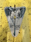Vintage 1966 Made In Usa Blazon Batwing Batman Metal Snow Sled Yellow 