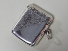 George V Sterling Silver Vesta Case  Birmingham 1924 Samuel M Levi