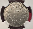 1867 Shield Nickel Au 58 About Uncirculated Ngc Certified