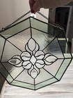 Iridescent Stained Glass Octagonal Window Panel suncatcher 16   