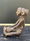 Vintage Luba Ceremonial Figure With Vessel  Democratic Republic Of Congo 8 