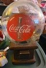 Vintage Coca Cola Coke Memorabilia Gumball Machine  Top Glass Bubble Wood Base