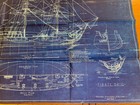 Vintage Blueprint Plan Pirates Gig By Boucher 1934 Great For Framing   Display