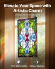 Vevor Stained Glass Tiffany Style Hanging Window Panel With Chain 17 X 29 Inches
