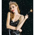 Rainbow Color Crystal Birthday Tiara Crowns For Women Girls Elegant Princess Cro