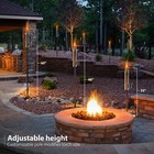 Matney Stainless Steel Tiki Torches  5 Ft Outdoor Citronella Oil Lamp  4 Set