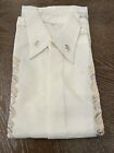 Barong Tagalog For Men Philippine Wedding Shirt Vintage Embroidered Pockets L
