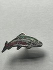 Vintage 70   s 80   s - Rainbow Trout - Metal Lapel Hat Pin  Fish Fishing