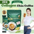Fitgum 20x Collagen Chia Coffee - 11 In 1 Coffee Mix