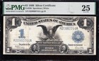 Very Nice Bold   Crisp Vf  1899  1  black Eagle  Silver Cert   Pmg 25  60744a