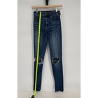American Eagle High Rise Skinny Jeans Distressed Knee Rip Dark Wash Womens Sz 2