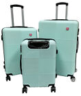 Set Of 3 Premium Luggage Set Abs Trolley Suitcase 360   Spinner Wheels Lock