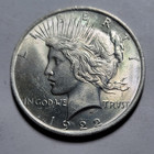 1922-p Peace Liberty  1 Dollar 90  Silver Coin   Original Brilliant Uncirculated