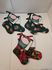 6 Charles Craft Mini Stocking Ornament Cotton Aida Cuff Ready To Cross Stitch 6 