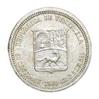 1960 Venezuela 50 Centimos Vintage Xf Silver Coin Simon Bolivar Y-36