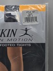 Danskin Dance Legwear Style 1331 Size D Black Uitra Shimmery Footed Tights New