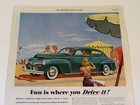 1941 Desoto Car Print Ad Automobile 10 X 13 Original