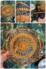 Vintage 1970s Wicker Basket Boho Loop Edge Scalloped Rattan Woven Wall Decor