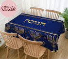 Hanukkah Table Cloth Hebrew Jewish Chanukah Menorah Party Decoration Star Of Dav