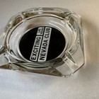 Vintage Exciting Nevada Club Las Vegas Glass Ashtray Clear Square Tobacciana