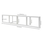 34 Inch Wall Mount Media Storage Rack  Cd Dvd Cube Organizer Metal Shelf