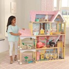 Kidkraft Lola Mansion Wooden Dollhouse - 4ft Tall 30 Accessories  Lights   Sound