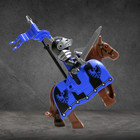 Lego Castle Black Falcon Knights Minifigure And Horse With Barding Lot-rare Set 