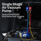 4cfm Ac Vacuum Pump Kit W  Hvac Manifold Gauge Set Leak Detector For R134a R410a