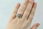 Vintage Art Deco Style 2ct Lab Created Diamond Engagement Ring 14k White Gold Fn