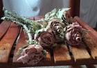 Most Romantic Pink Roses Hand Painted   Handmade Chic Shabby Vintage Cottage