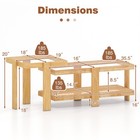 Nesting Coffee Table Set Of 2  Boho Rattan Accent Table W  Tempered Glass Top