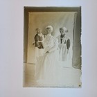 Antq Glass Plate Photo Negative Slide 5x7 Mother   Children Portrait Manchester